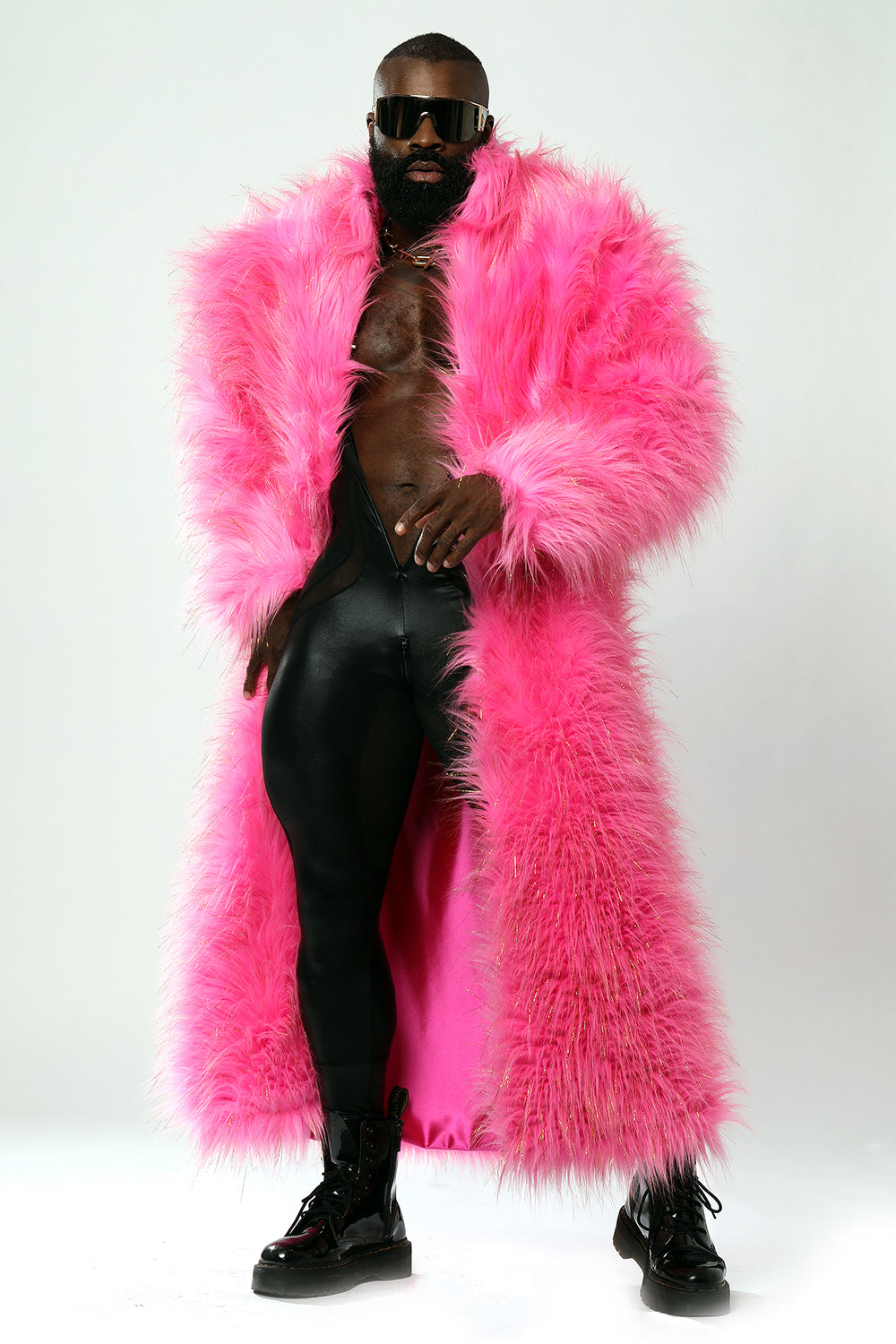 Pink and Gold Fur Coat