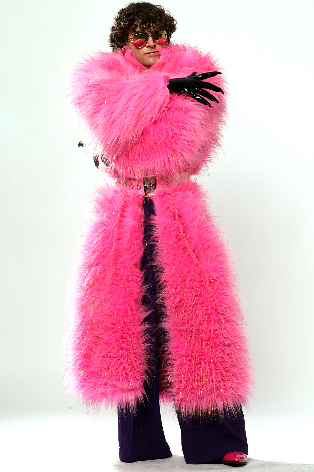 Pink and Gold Fur Coat