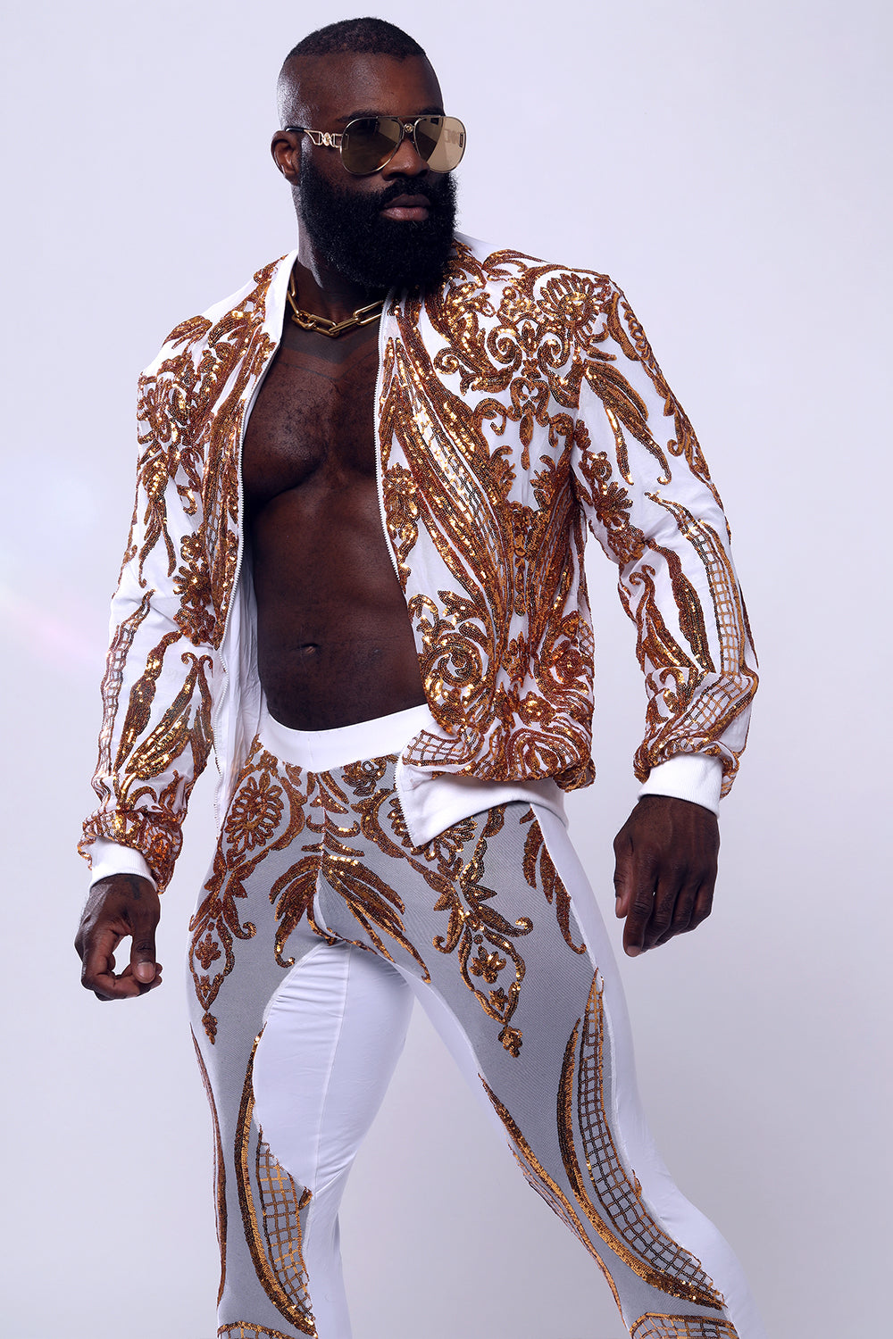 Torero Jacket (White and Gold)