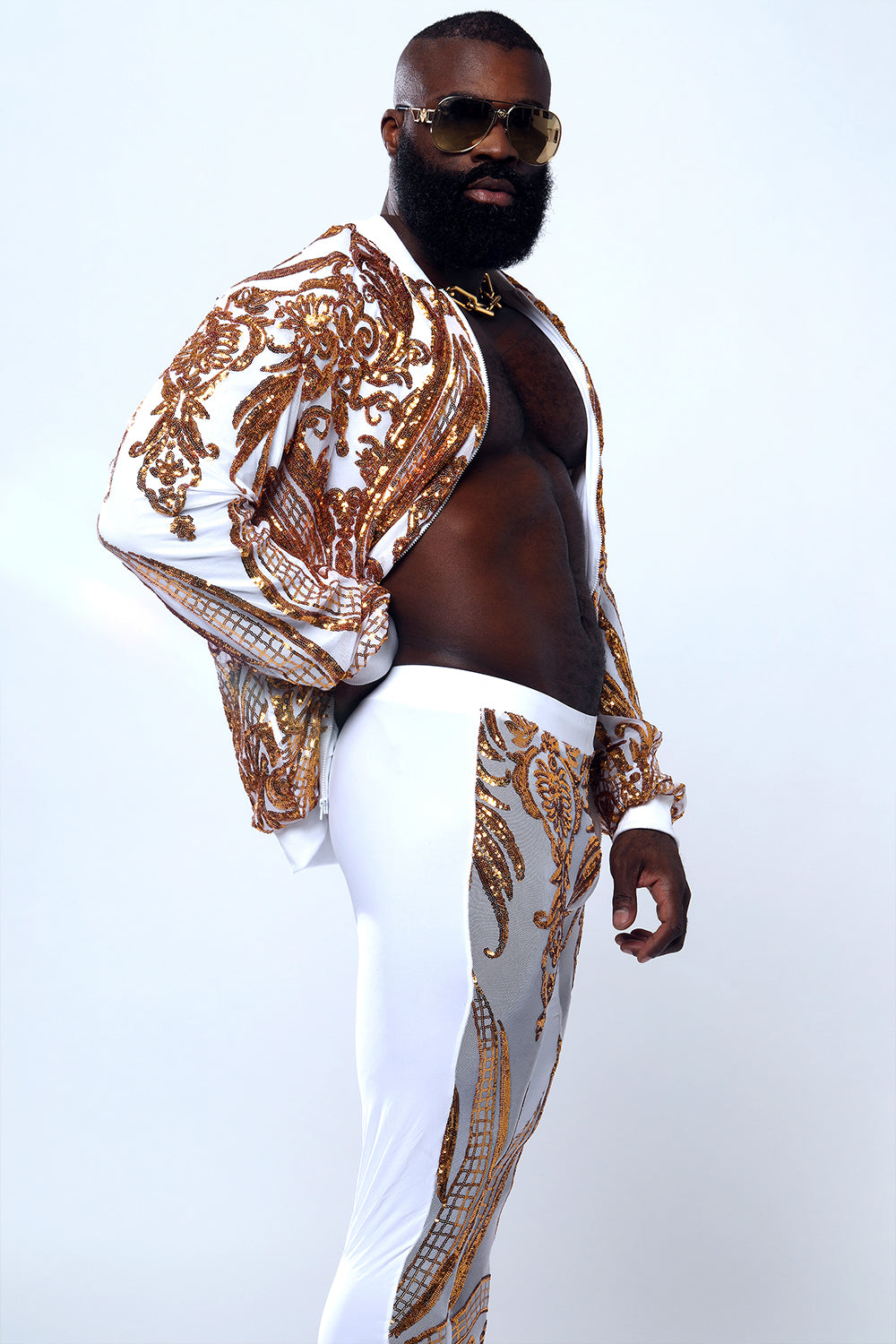 Torero Jacket (White and Gold)